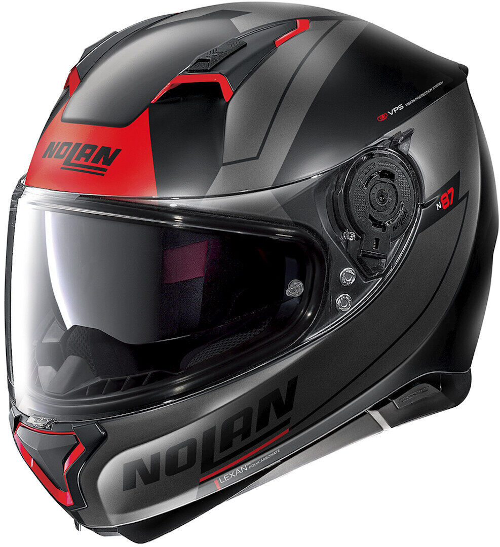 Photos - Motorcycle Helmet Nolan N87 Skilled N-Com Helmet Unisex Black Red Size: S n870007590975 