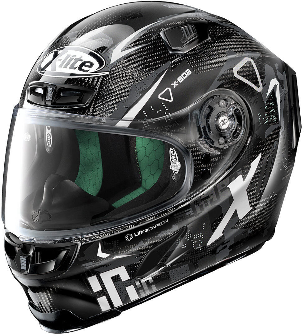 Photos - Motorcycle Helmet Nolan X-Lite X-803 Ultra Carbon Darko Helmet Unisex Black White Size: Xs u 