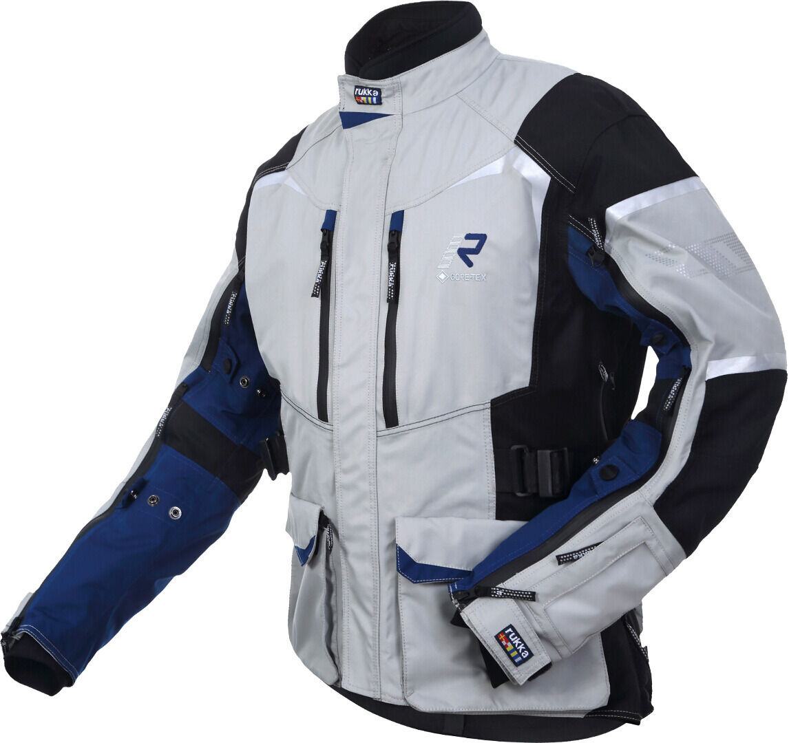 Photos - Motorcycle Clothing Rukka Rimo-R Motorcycle Textile Jacket Unisex Grey Blue Size: 46 702307473 