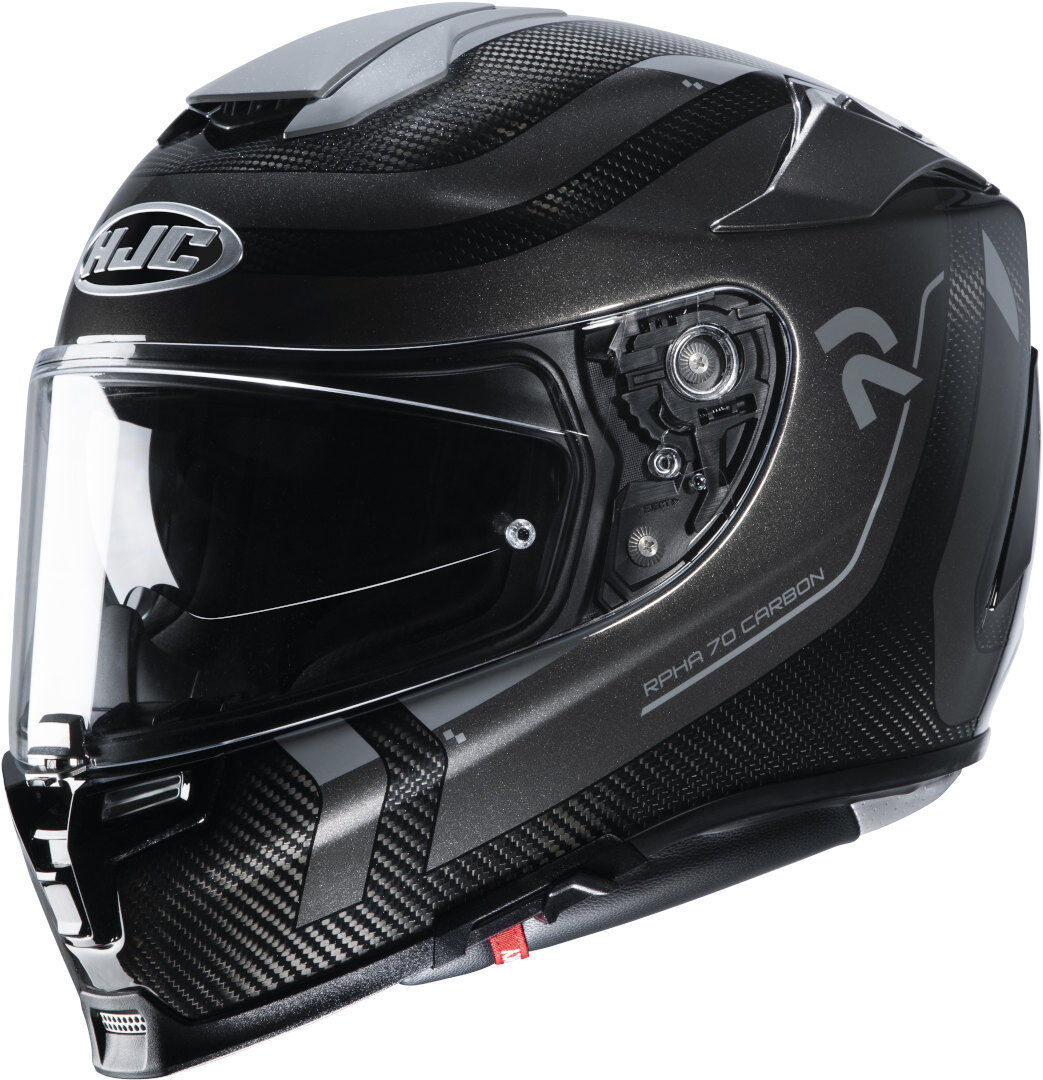 Photos - Motorcycle Helmet HJC Rpha 70 Carbon Reple Helmet Unisex Black Grey Size: M 14540508 