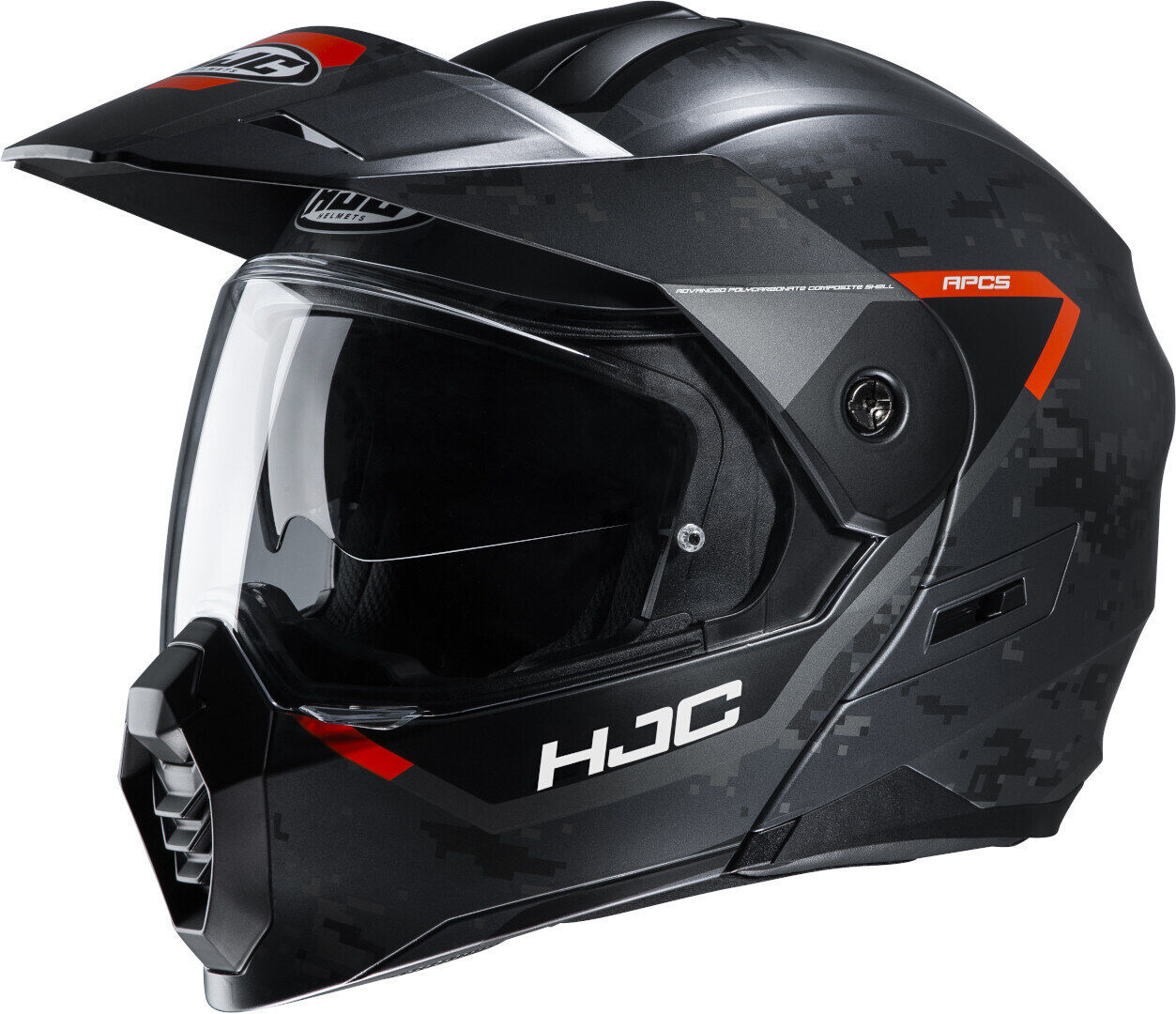 Photos - Motorcycle Helmet HJC C80 Bult Helmet Unisex Black Red Size: Xl 10647710 