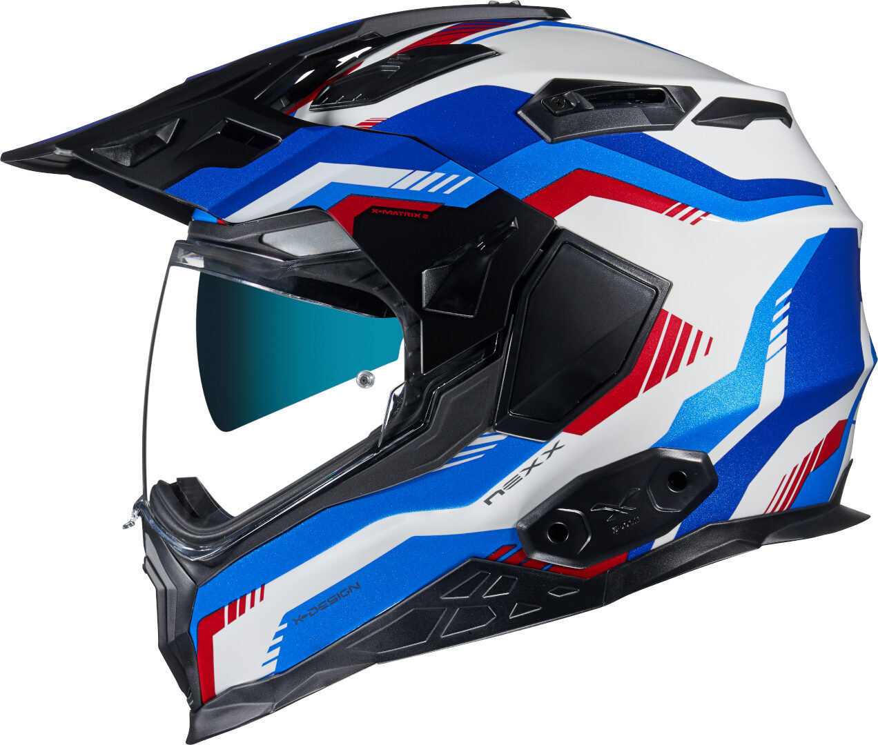 Photos - Motorcycle Helmet Nexx X.Wed 2 Columbus Helmet Unisex White Red Blue Size: Xl 01xwe002926260 