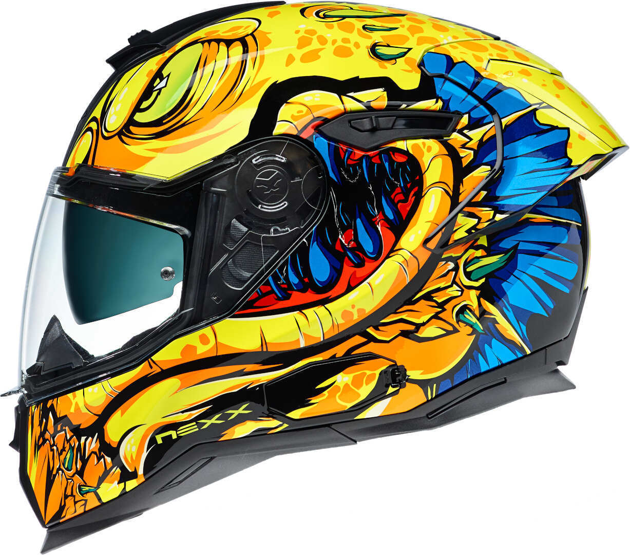 Photos - Motorcycle Helmet Nexx Sx.100r Abisal Helmet Unisex Blue Yellow Size: M 01sxr012838750m 