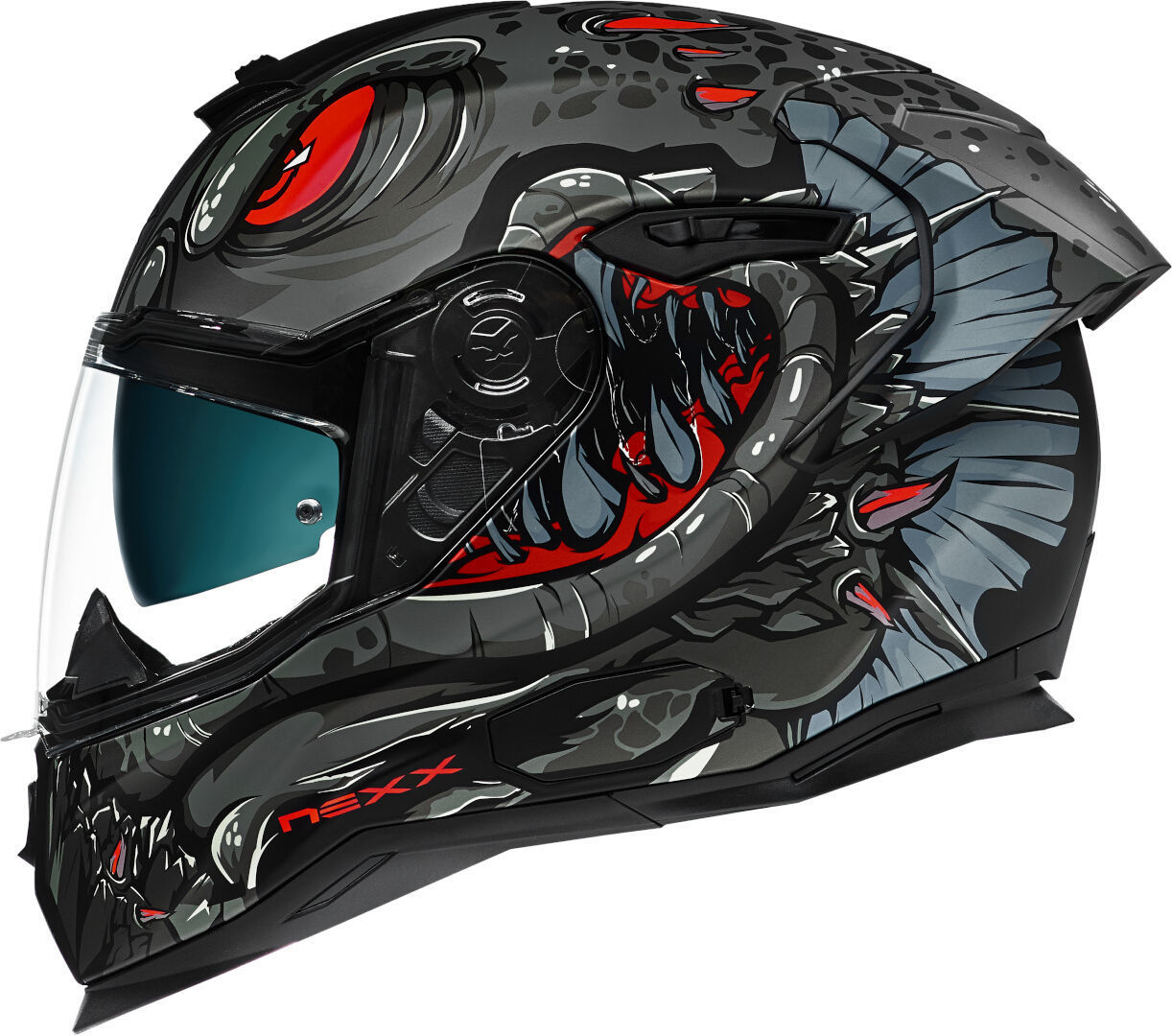Photos - Motorcycle Helmet Nexx Sx.100r Abisal Helmet Unisex Black Red Size: L 01sxr012838680l 