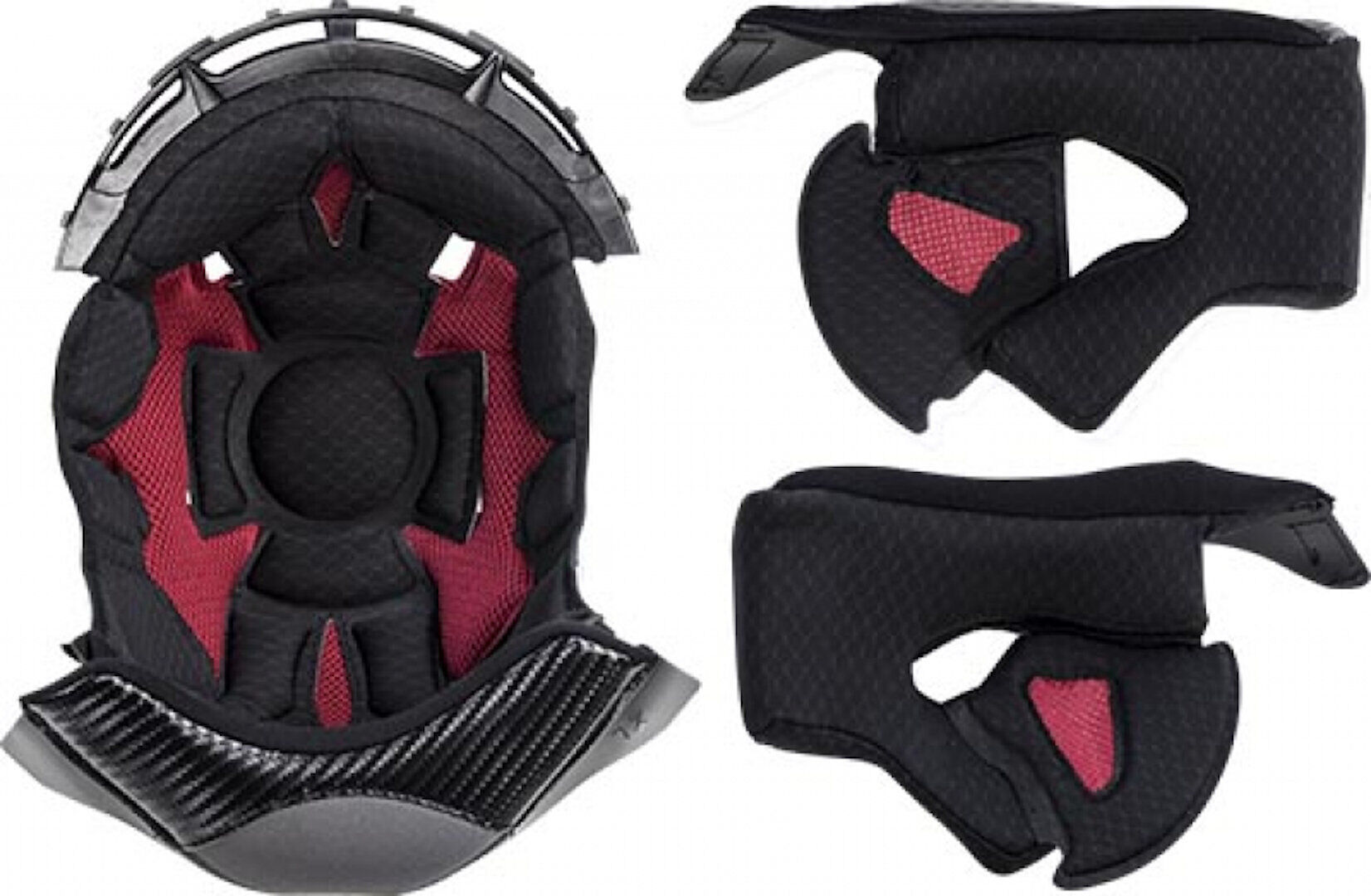 Photos - Other for Motorcycles LS2 Ff327 Challenger C Lining & Cheek Pads Unisex Black Red Size: L 801327 