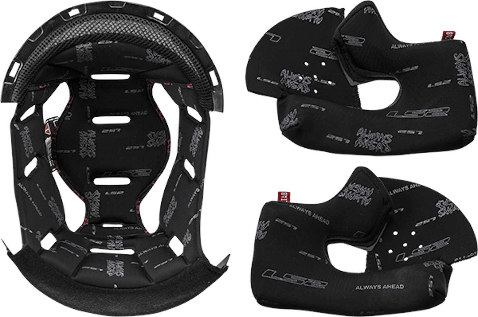 Photos - Other for Motorcycles LS2 Vector / Breaker Inner Lining & Cheek Pads Unisex Black Grey Size: Xs 