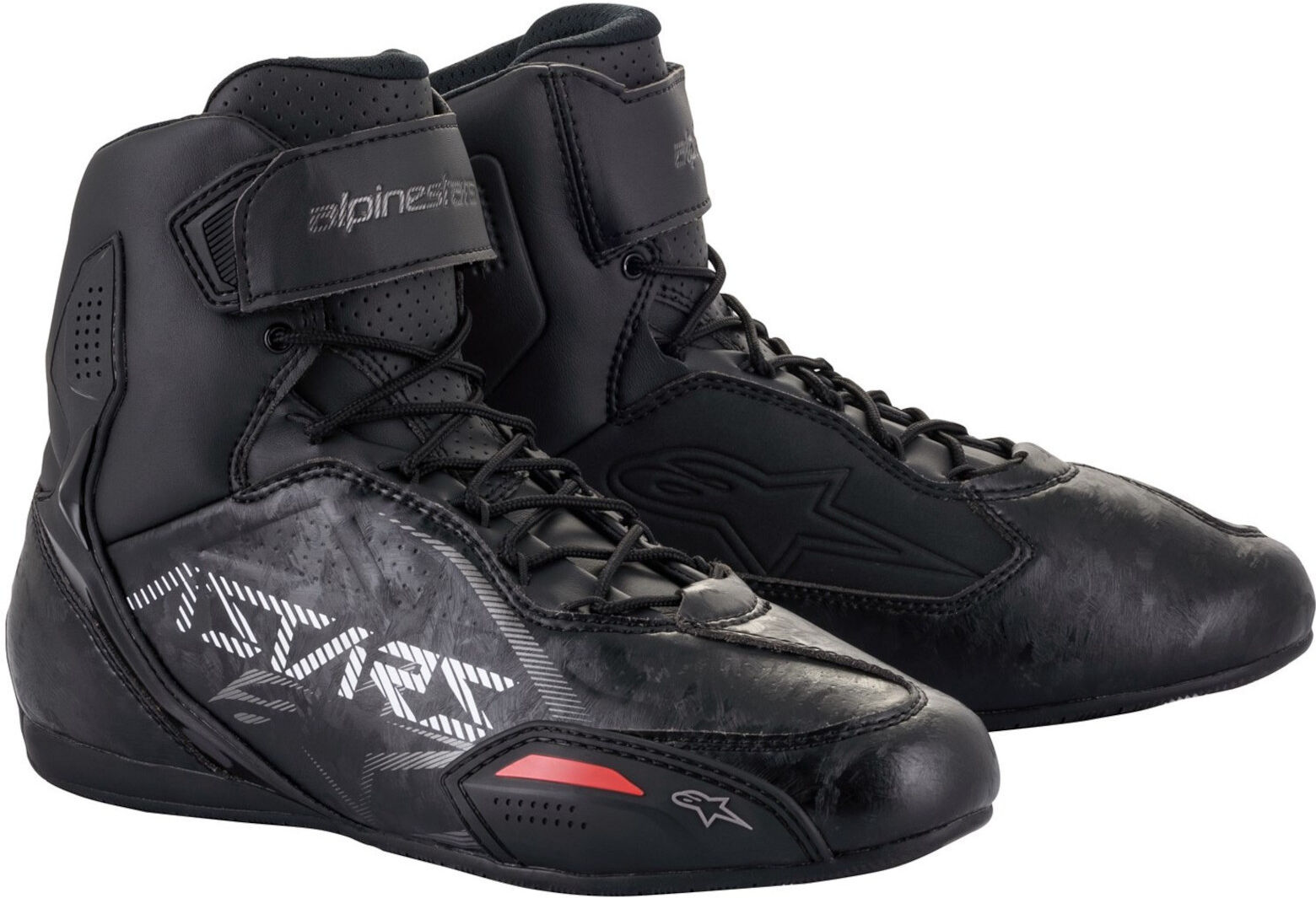 Photos - Motorcycle Boots Alpinestars Faster-3 Gunmetal Motorcycle Shoes Unisex Black Grey Size: 47 