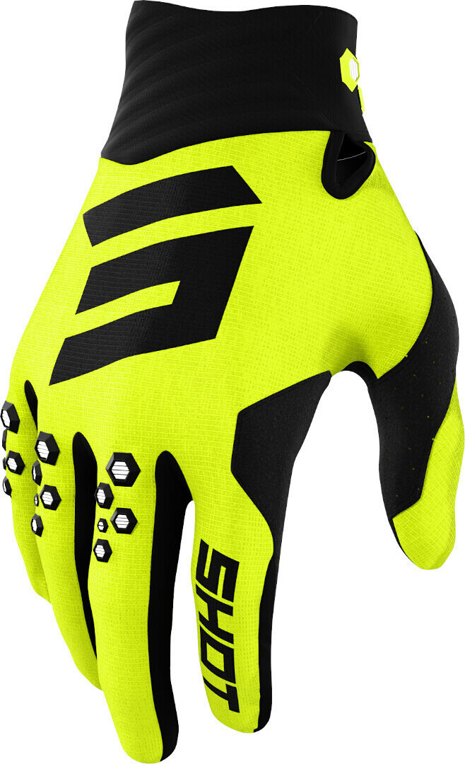 Photos - Motorcycle Gloves Shot Contact Motocross Gloves Unisex Black Yellow Size: 3xl a0913b8a0412