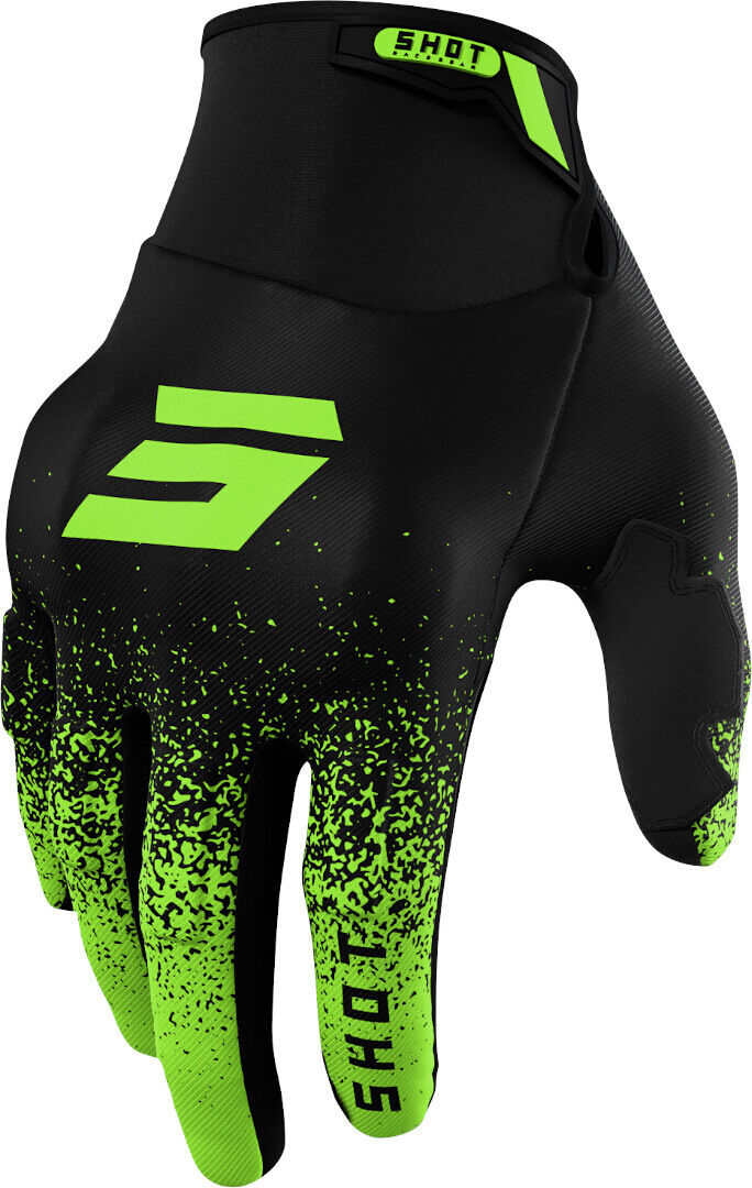 Photos - Motorcycle Gloves Shot Drift Edge Motocross Gloves Unisex Black Green Size: Xl a0913e1a0310