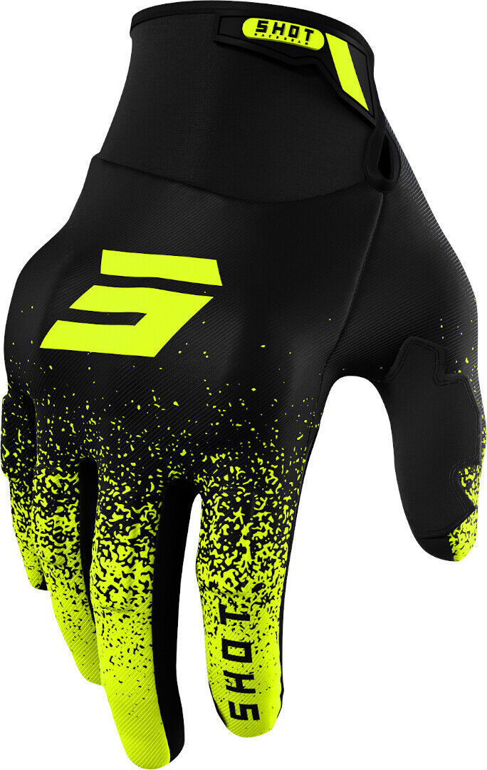 Photos - Motorcycle Gloves Shot Drift Edge Motocross Gloves Unisex Black Yellow Size: 4xl a0913e1a051