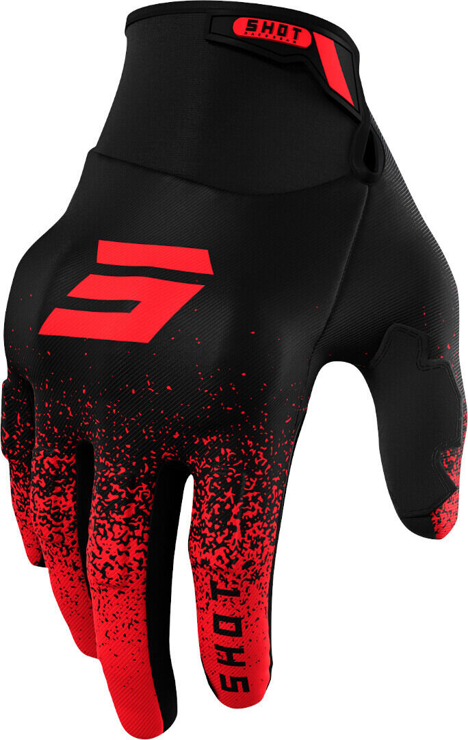 Photos - Motorcycle Gloves Shot Drift Edge Motocross Gloves Unisex Black Red Size: 4xl a0913e1a0113