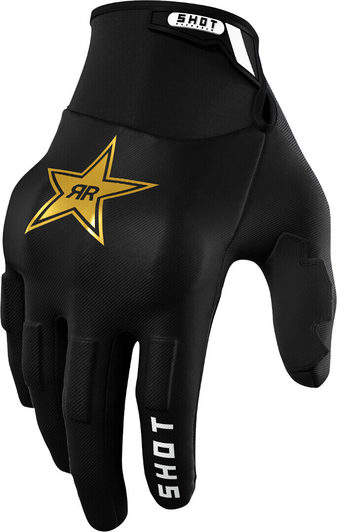 Photos - Motorcycle Gloves Shot Drift Rockstar Limited Edition Motocross Gloves Unisex Black Gold Siz