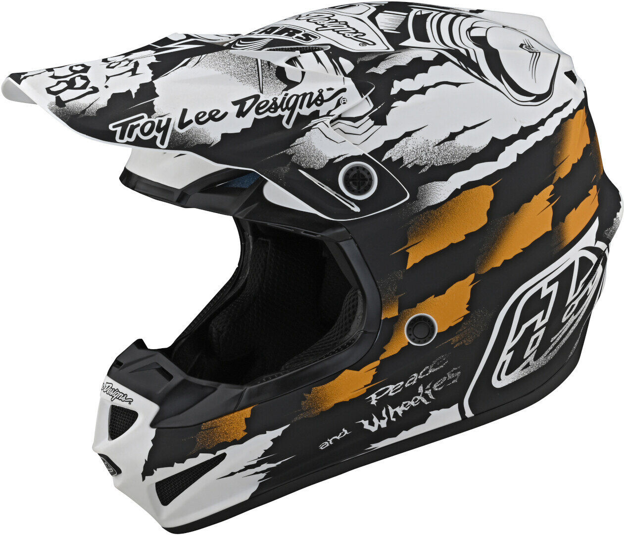 Photos - Motorcycle Helmet TLD Lee Troy Lee Designs Se4 Strike Motocross Helmet Unisex Black White Size: 