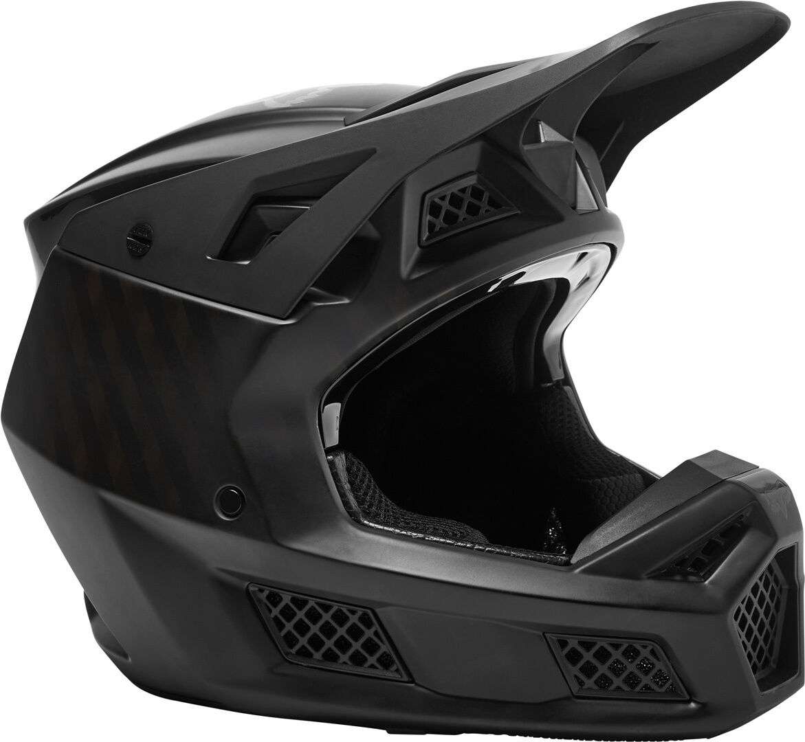 Photos - Motorcycle Helmet Fox V3 Rs Black Carbon Motocross Helmet Unisex Black Size: L 28029119l 