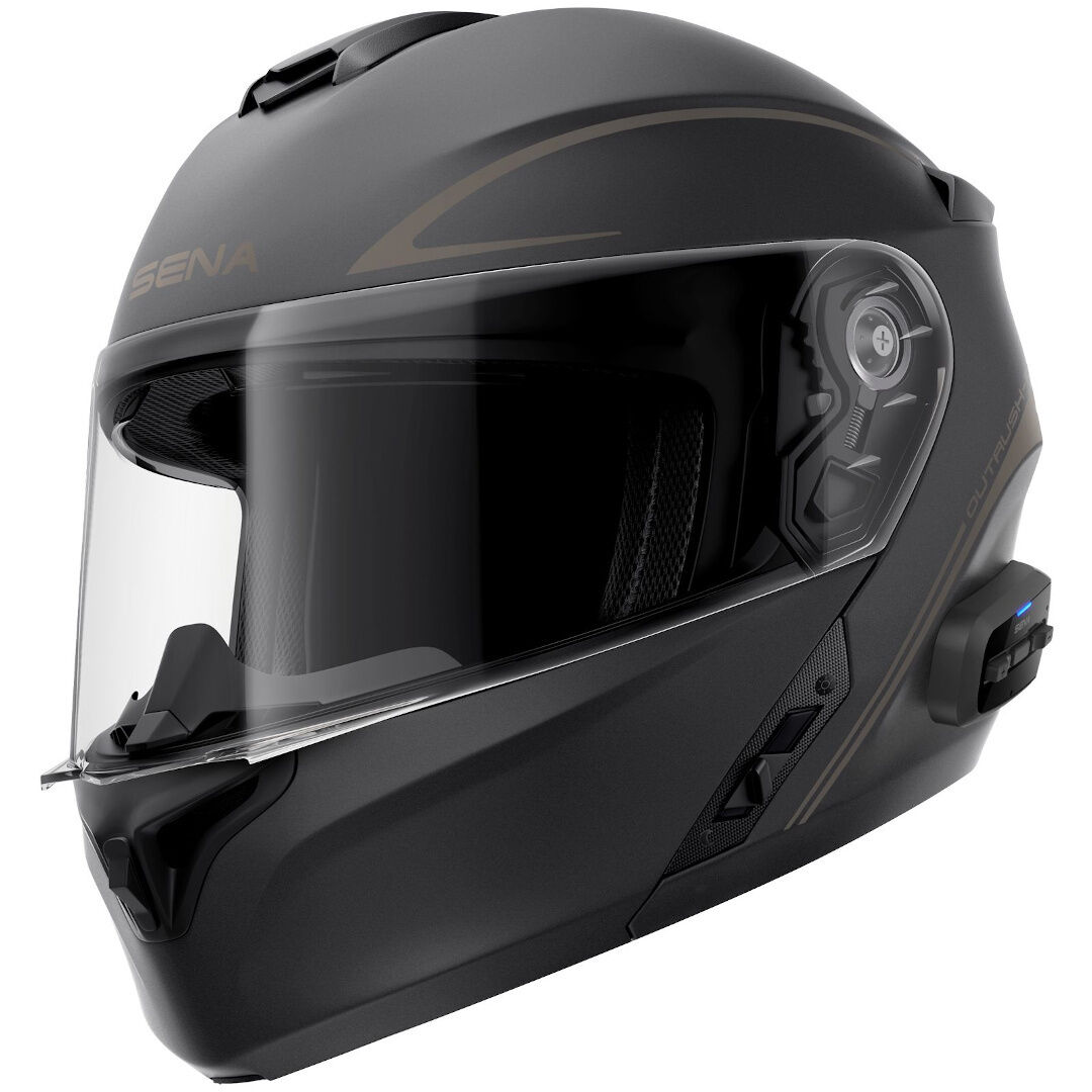 Photos - Motorcycle Helmet Sena Outrush R Helmet Unisex Black Size: M se16030010m 