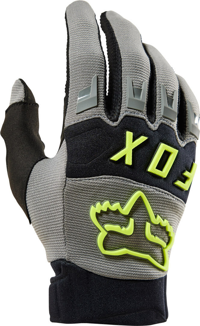 Photos - Motorcycle Gloves Fox Dirtpaw Motocross Gloves Unisex Grey Yellow Size: S 28698086s 