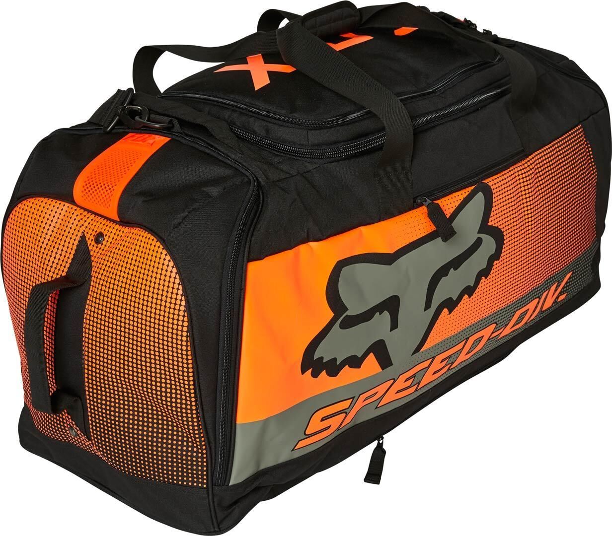 Photos - Motorcycle Luggage Fox Dier Podium Duffle Gear Bag Unisex Black Orange Size: 28165824os 