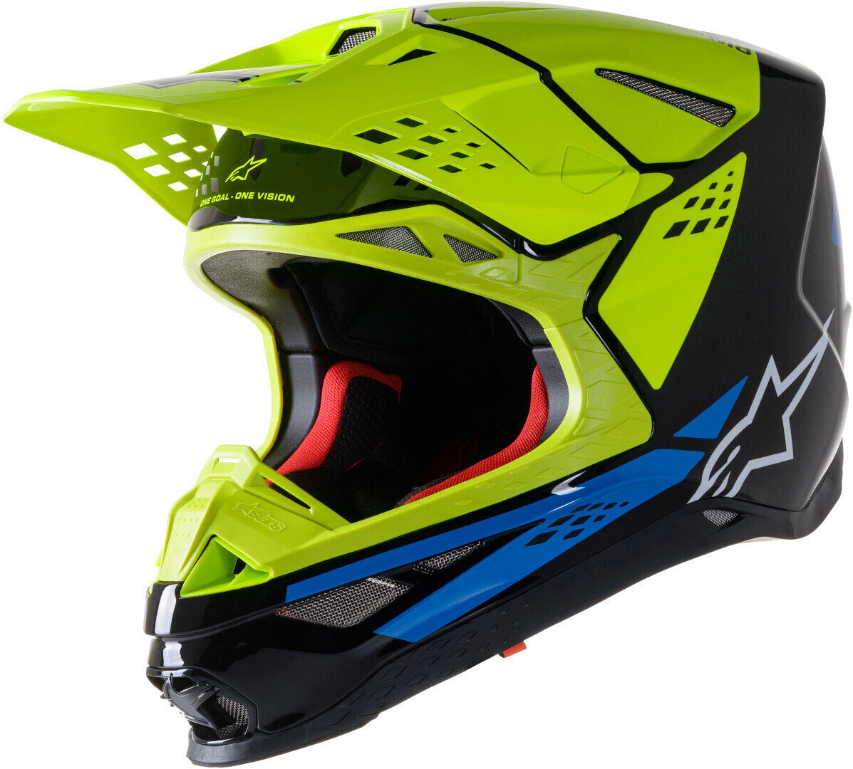 Photos - Motorcycle Helmet Alpinestars Supertech M8 Factory Motocross Helmet Unisex Black Yellow Size 