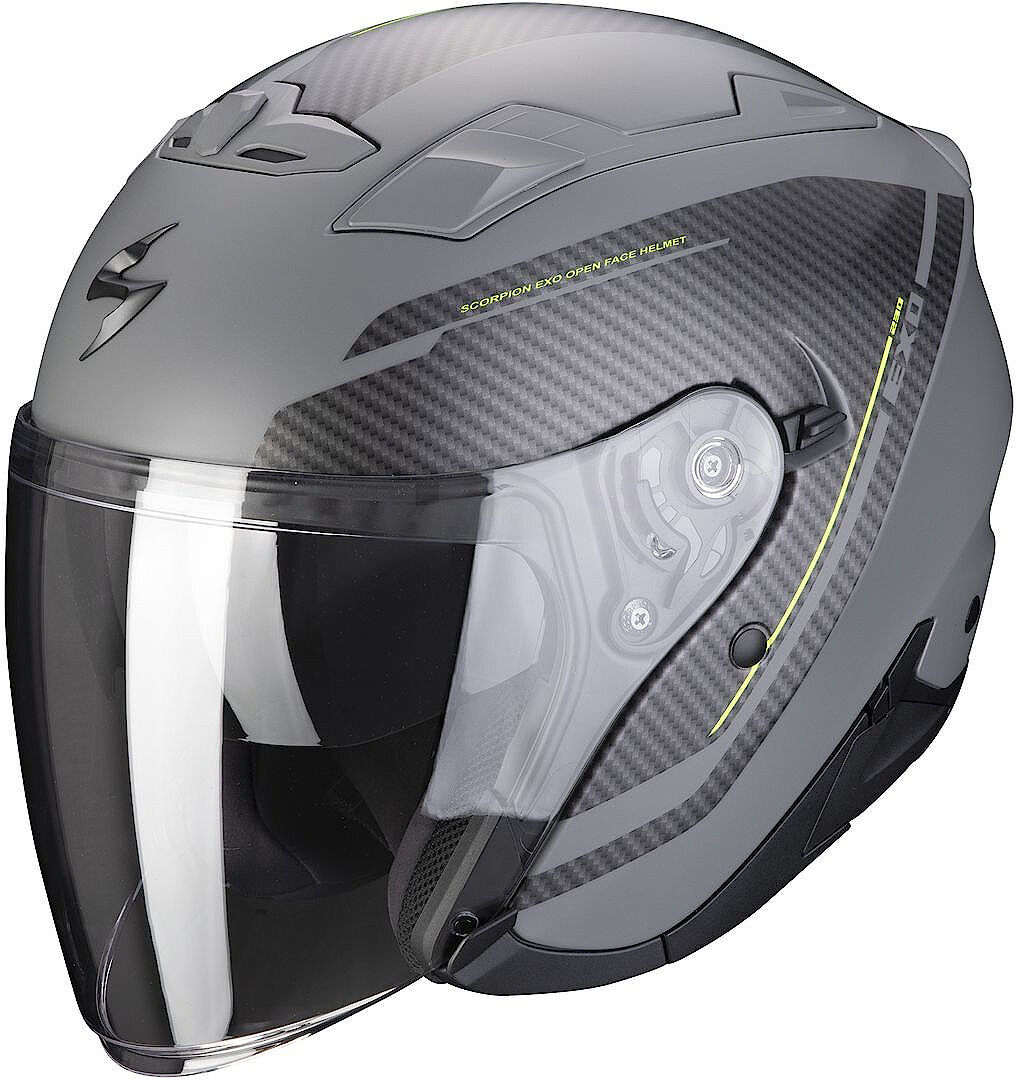 Photos - Motorcycle Helmet Scorpion Exo-230 Fenix Jet Helmet Unisex Black Grey Size: Xl 2338730106 
