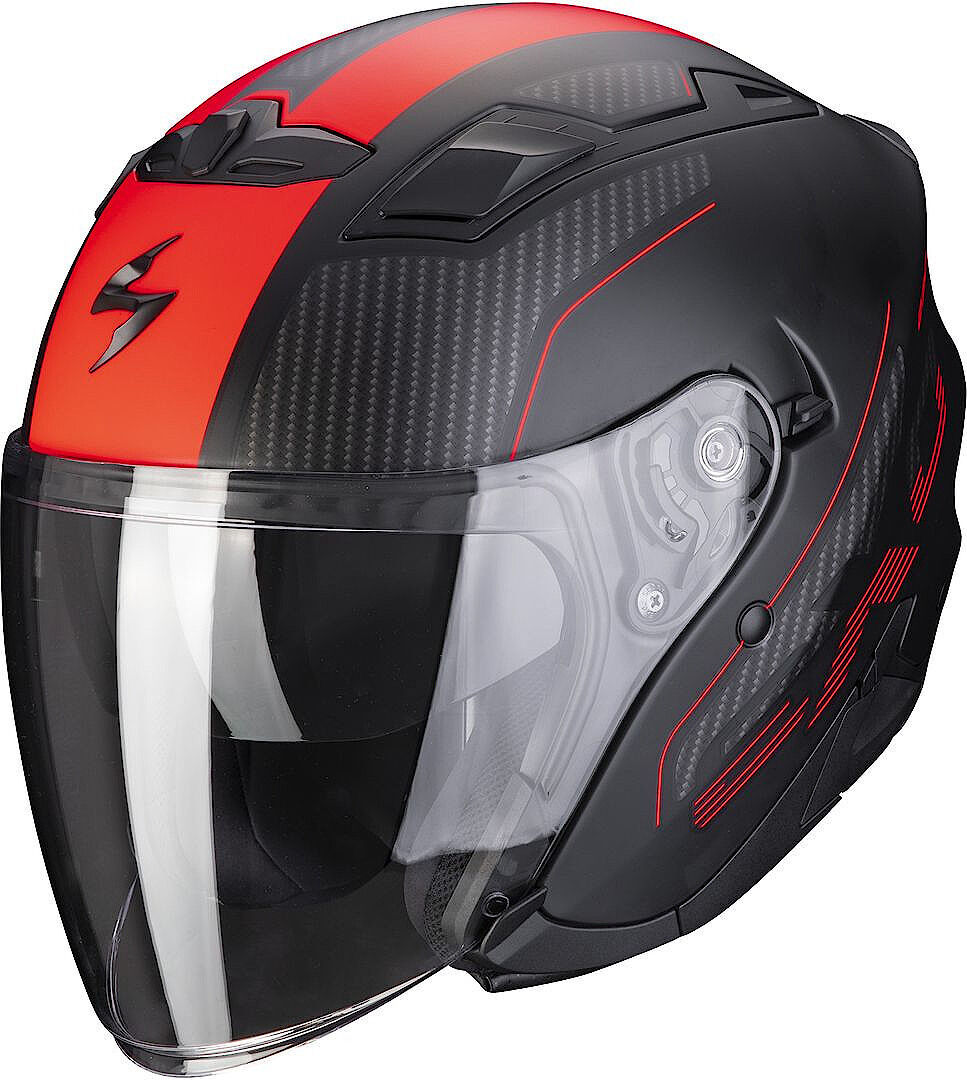 Photos - Motorcycle Helmet Scorpion Exo-230 Condor Jet Helmet Unisex Black Red Size: Xs 233862402 