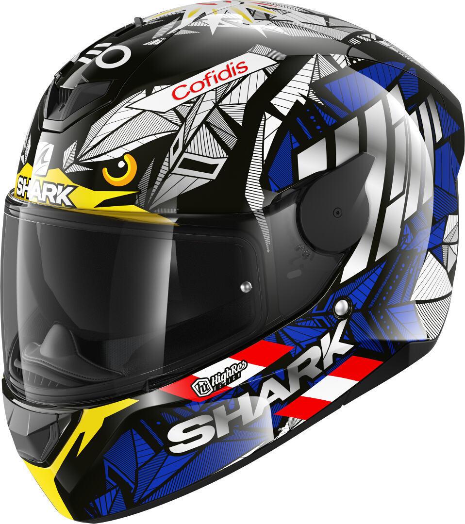Photos - Motorcycle Helmet SHARK D-Skwal 2 Oliveira Falcao Helmet Unisex Black Grey Blue Size: Xs he4 