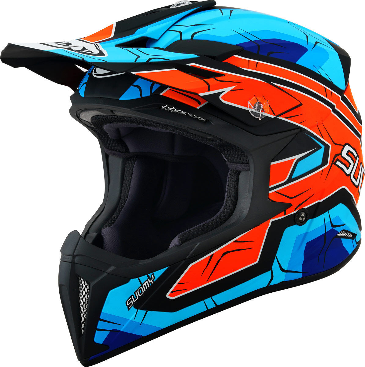 Photos - Motorcycle Helmet SUOMY X-Wing Subatomic Motocross Helmet Unisex Blue Orange Size: Xl ksxw00 