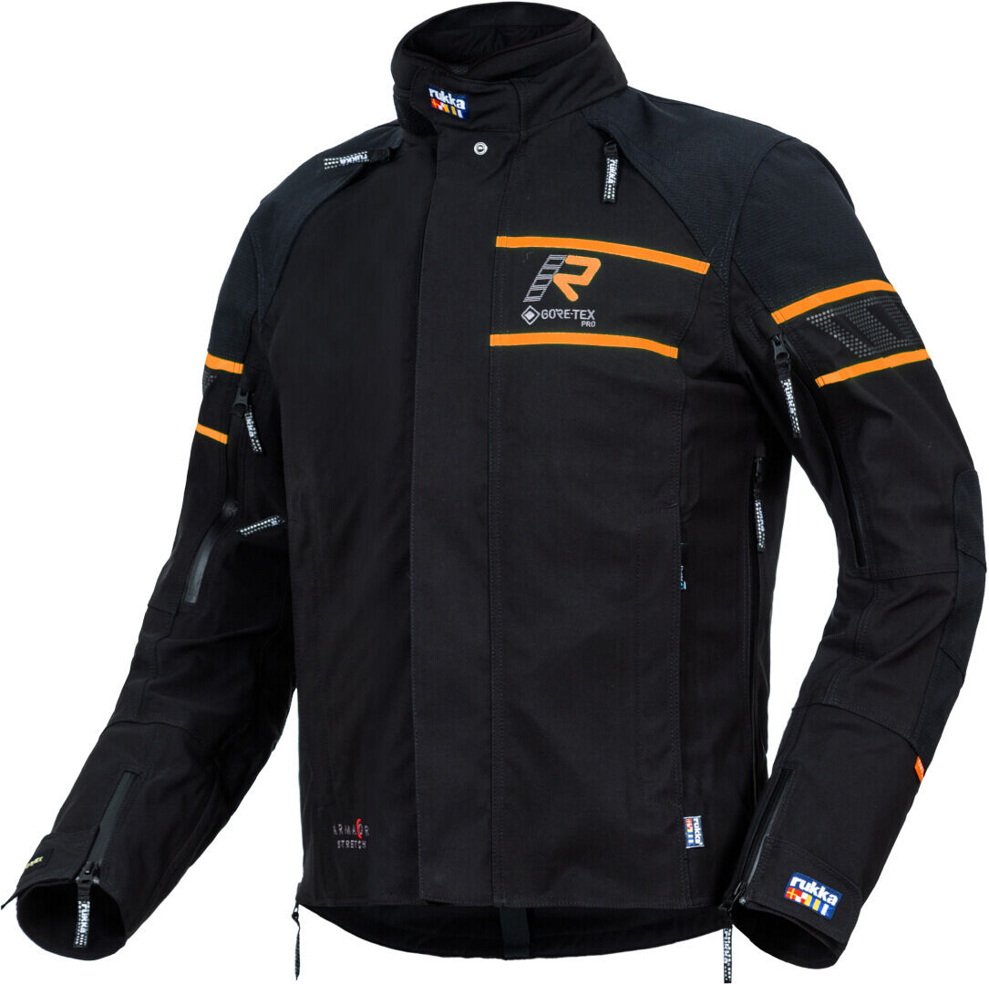 Photos - Motorcycle Clothing Rukka Raptor-R Motorcycle Textile Jacket Unisex Black Orange Size: 46 7011 