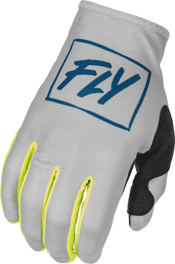 Photos - Motorcycle Gloves FLY Racing Lite Motocross Gloves Unisex Grey Yellow Size: L 7040010711 