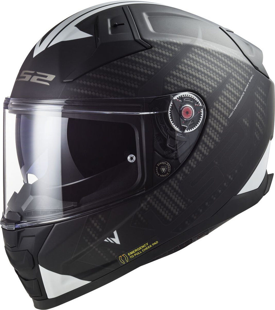 Photos - Motorcycle Helmet LS2 Vector Ii Splitter Helmet Unisex Black White Size: 2xs 108112012xxs 