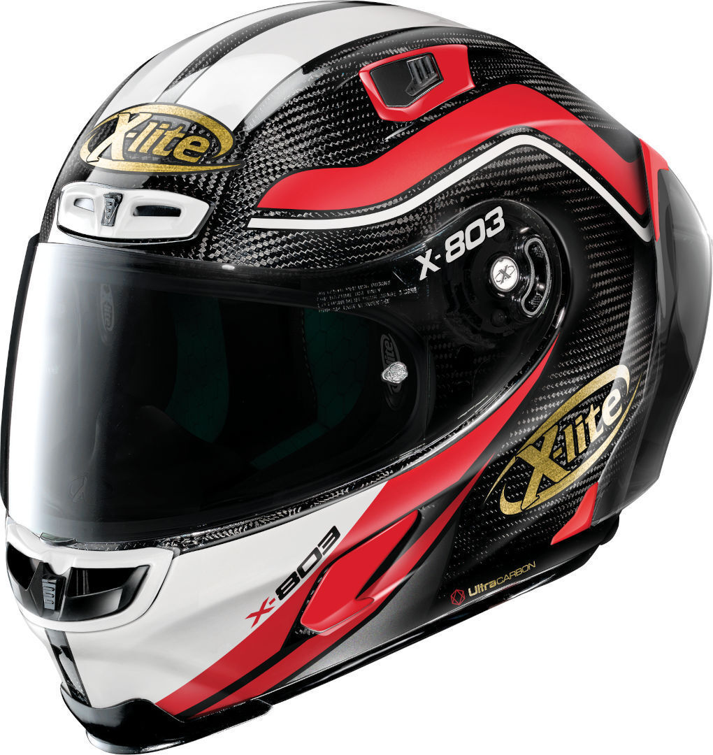 Photos - Motorcycle Helmet X-lite X-803 Rs Ultra Carbon 50th Anniversary Helmet Unisex Black White Re 