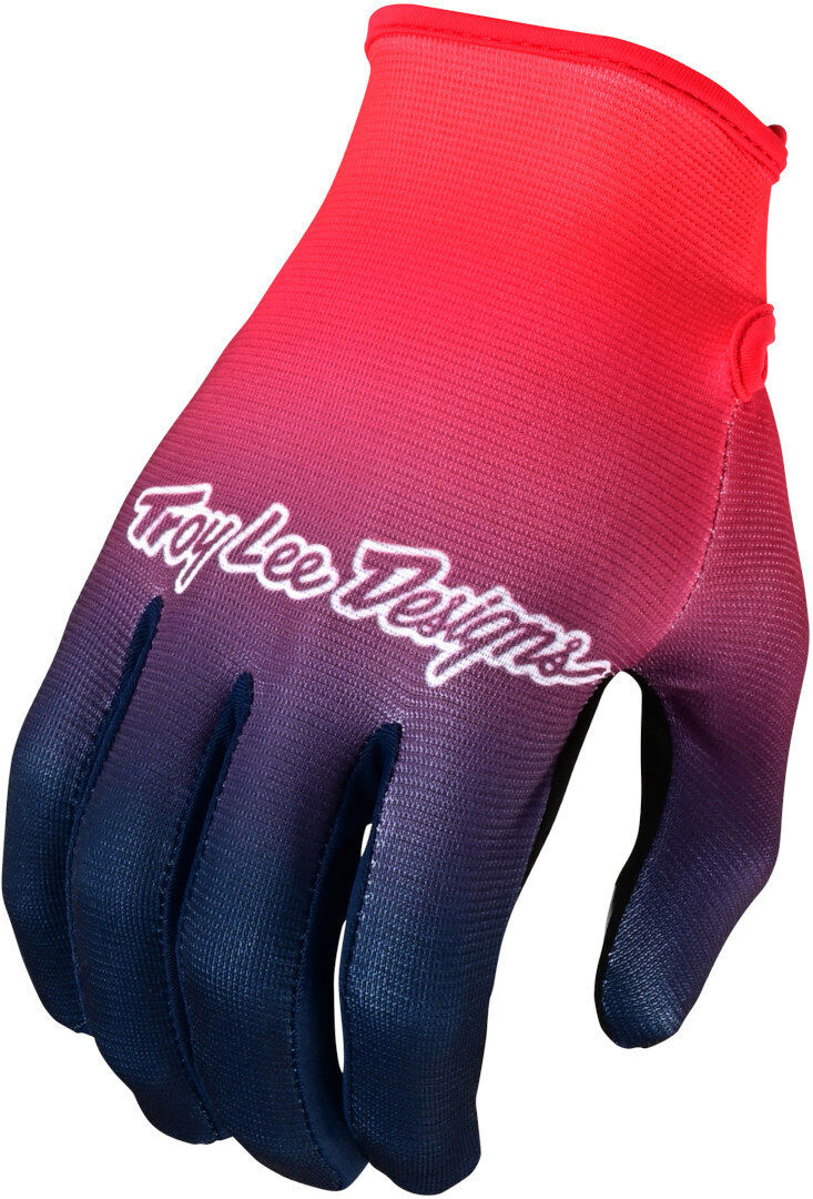 Photos - Motorcycle Gloves Lee Troy Lee Designs Flowline Faze Motocross Gloves Unisex Red Blue Size: