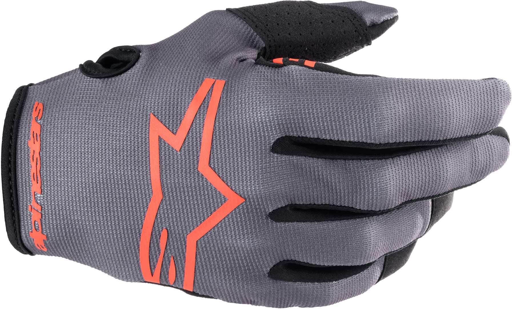 Photos - Motorcycle Gloves Alpinestars Radar Kids Motocross Gloves Unisex Black Grey Red Size: L 3541 