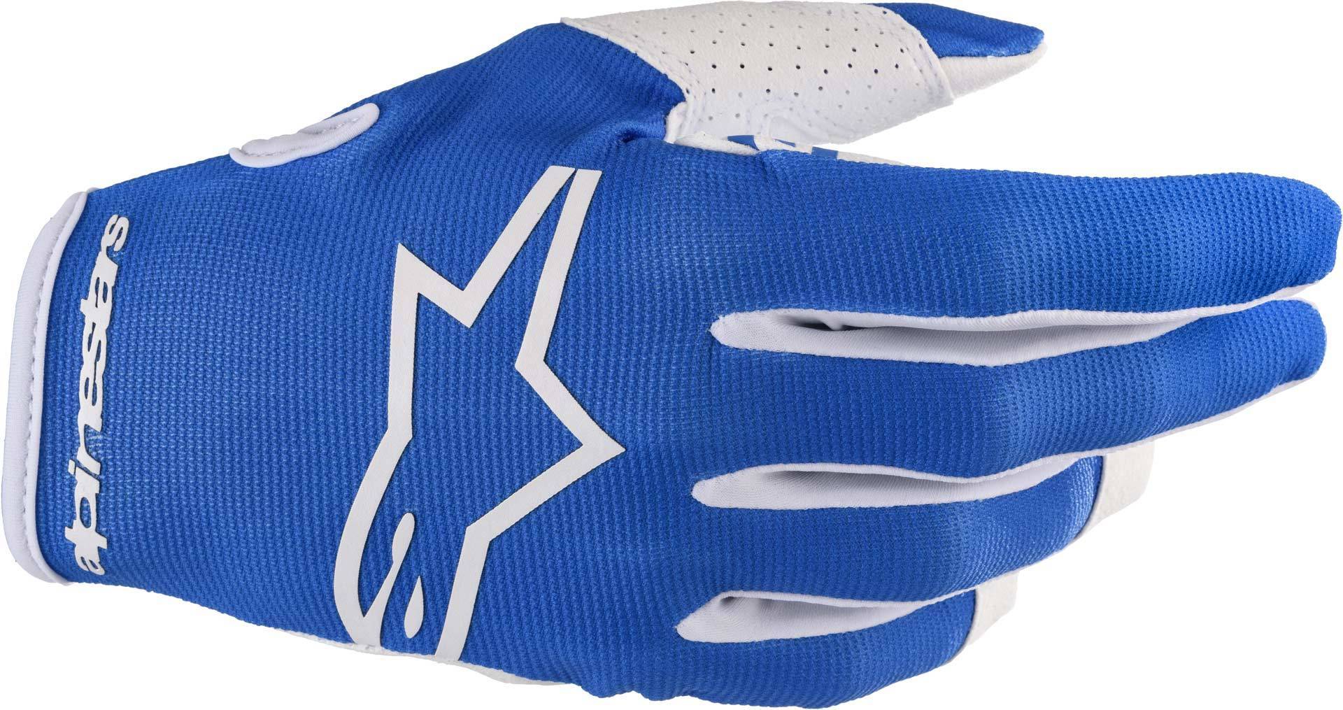 Photos - Motorcycle Gloves Alpinestars Radar Motorcross Gloves Unisex White Blue Size: L 35618237262l 