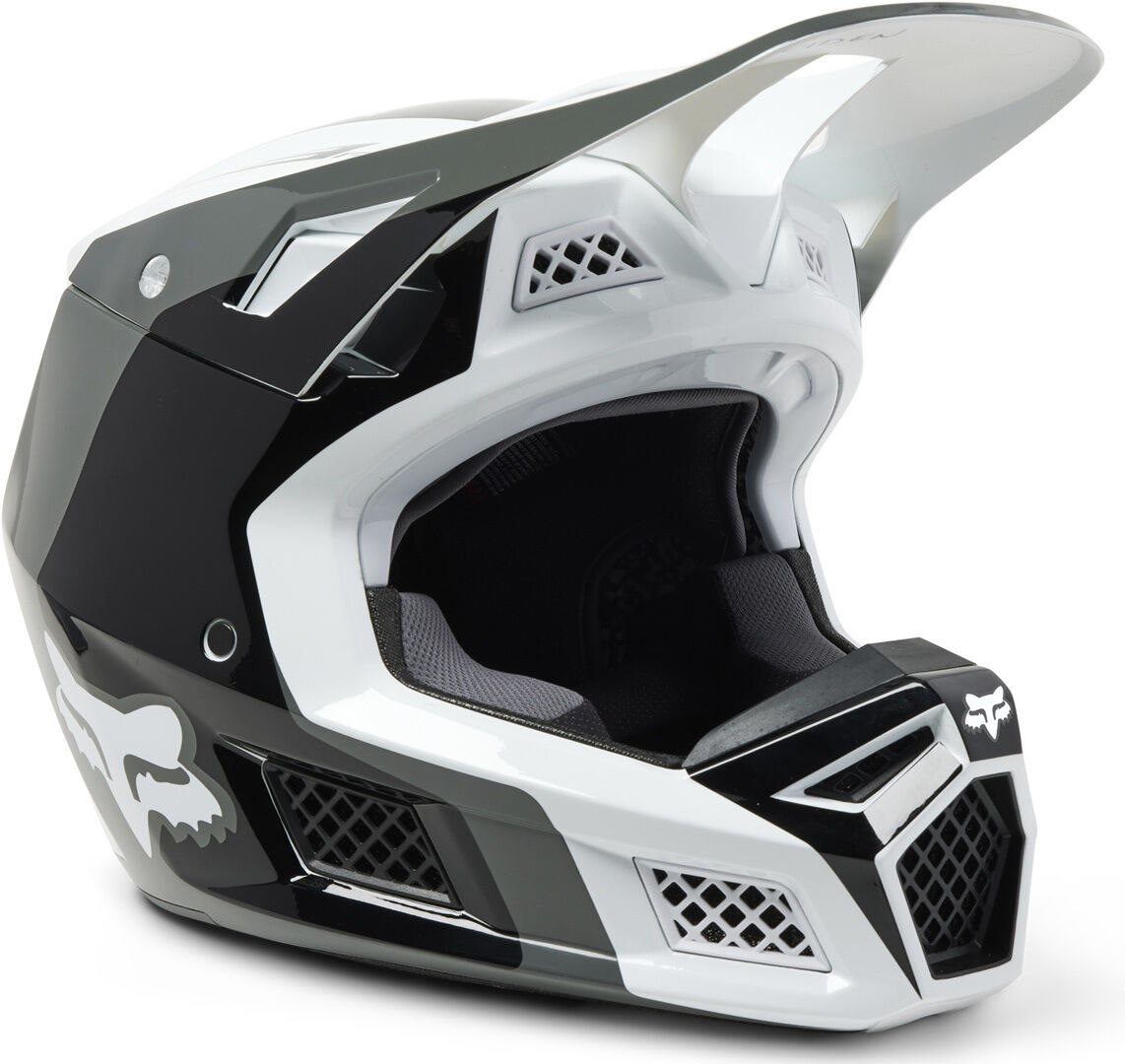 Photos - Motorcycle Helmet Fox V3 Rs Efekt Motocross Helmet Unisex Black White Size: M 29640018m 