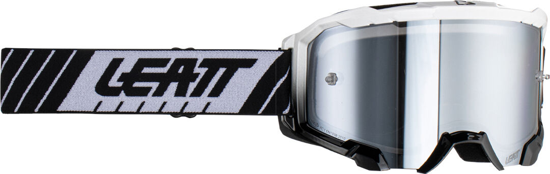 Photos - Motorcycle Goggles / Face Mask Leatt Velocity 4.5 Iriz Stripes Motocross Goggles Unisex Black White Size: 