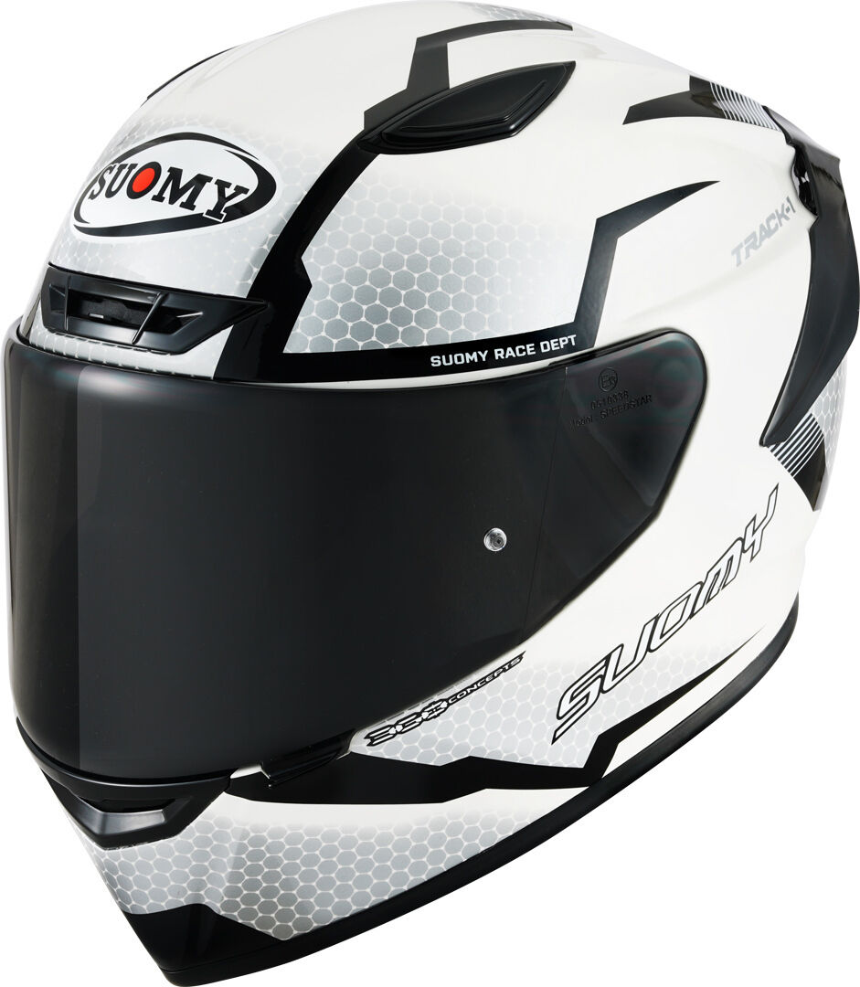 Photos - Motorcycle Helmet SUOMY Track-1 Reaction  Helmet Unisex Black White Size: S k6t10008.3  2023