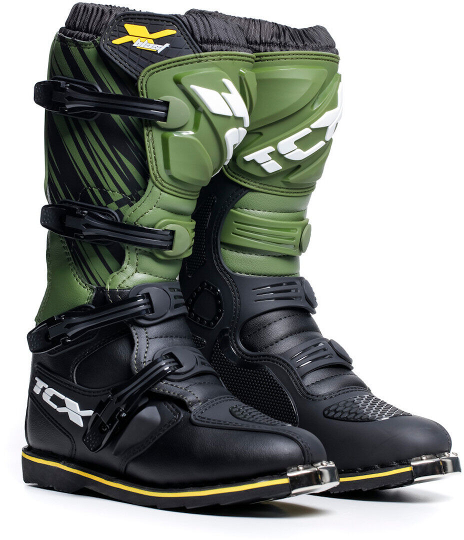 Photos - Motorcycle Boots TCX X-Blast  Motocross Boots Unisex Black Green Yellow Size: 48 179t96  2023