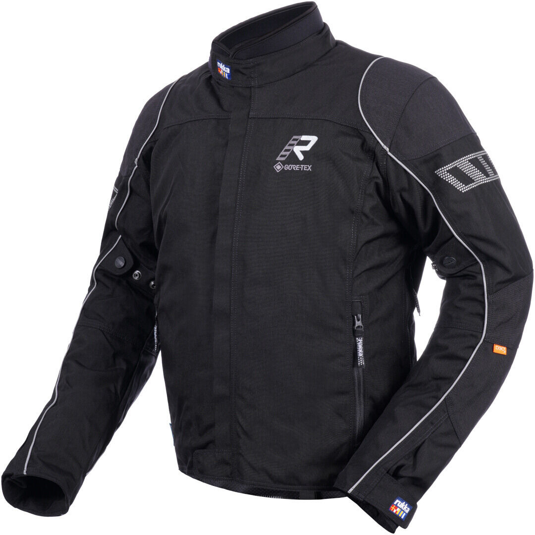 Photos - Motorcycle Clothing Rukka Trave-R Motorcycle Textile Jacket Unisex Black Silver Size: 50 70258 