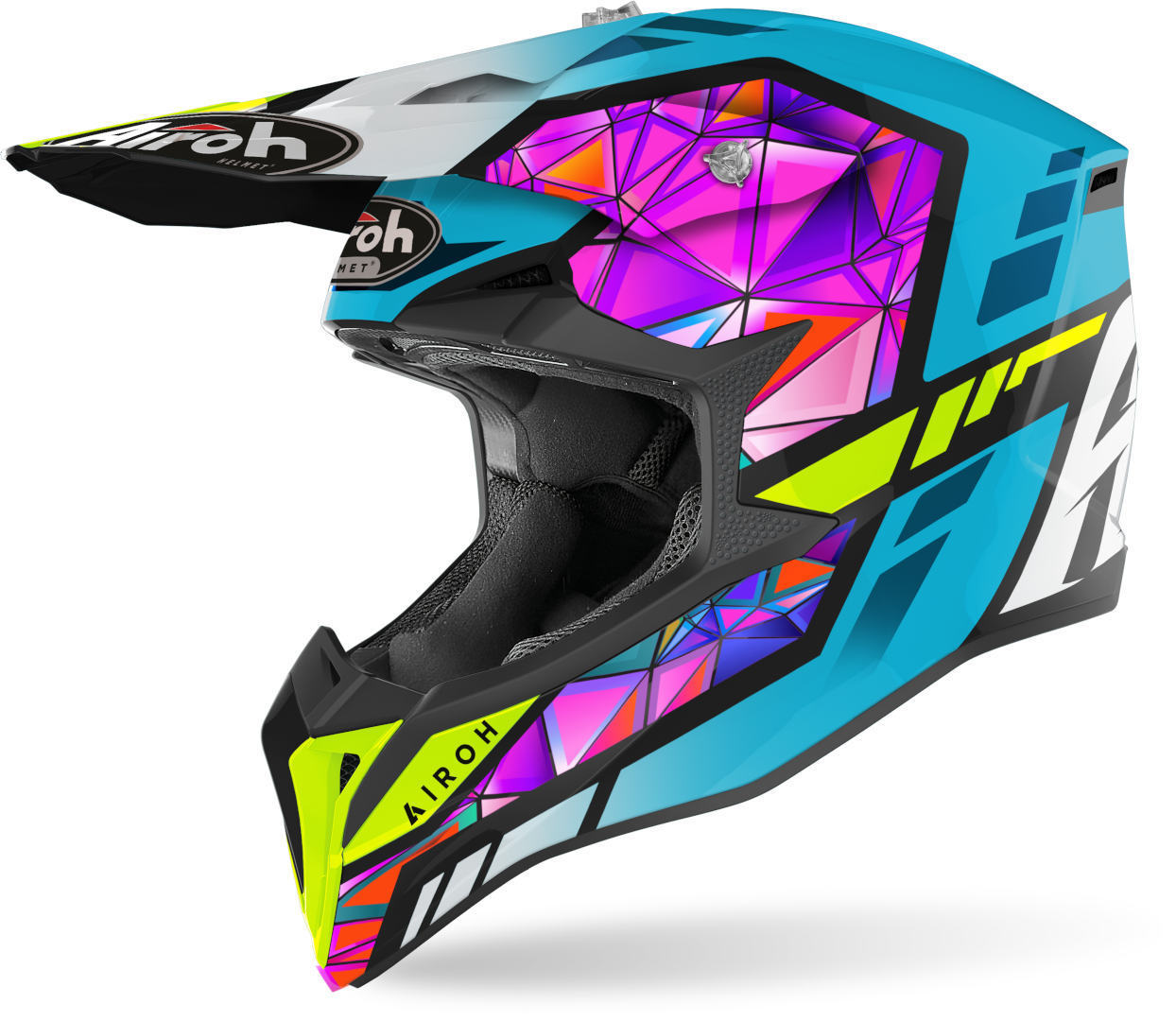 Photos - Motorcycle Helmet Airoh Wraap Diamond Motocross Helmet Unisex Multicolored Size: S wrd54s 