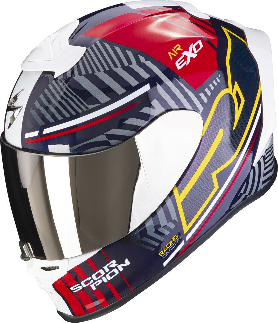 Photos - Motorcycle Helmet Scorpion Exo-R1 Evo Air Victory Helmet Unisex Red Blue Size: Xs 1103463060 
