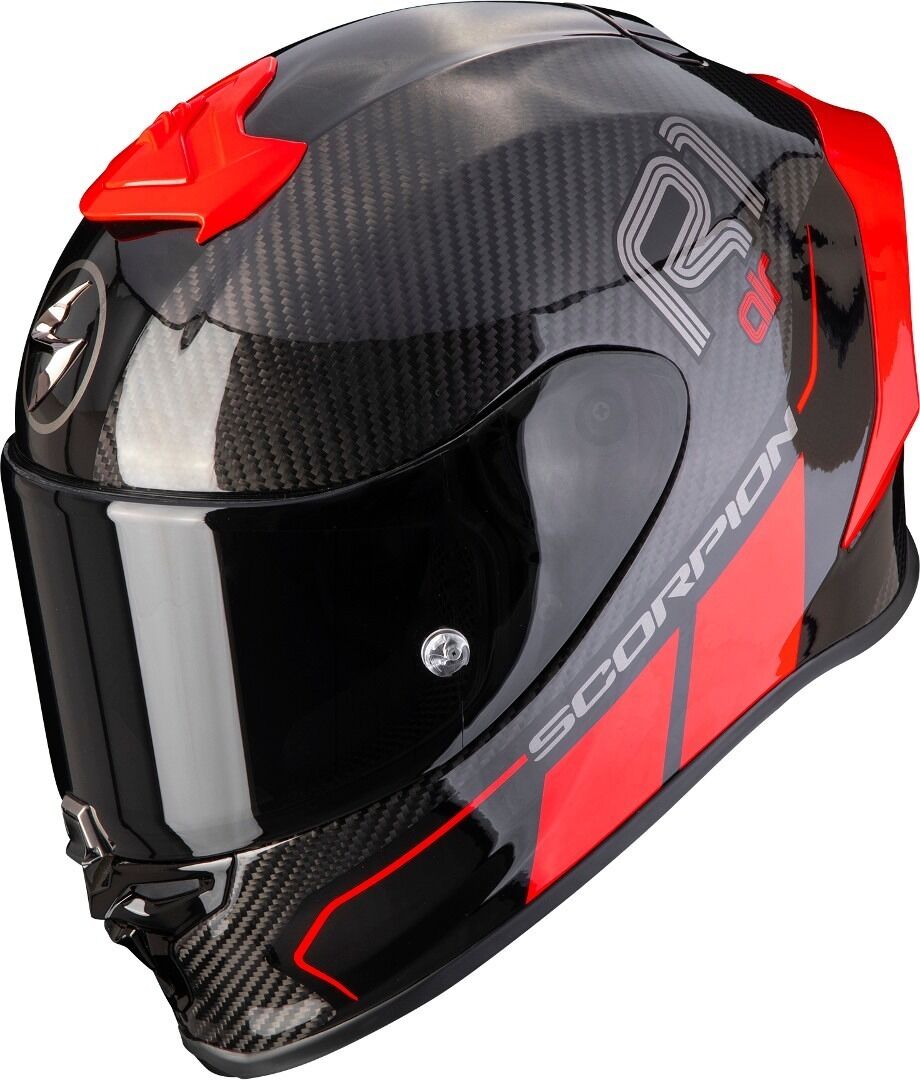 Photos - Motorcycle Helmet Scorpion Exo-R1 Evo Air Corpus Ii Carbon Helmet Unisex Black Red Size: Xs 