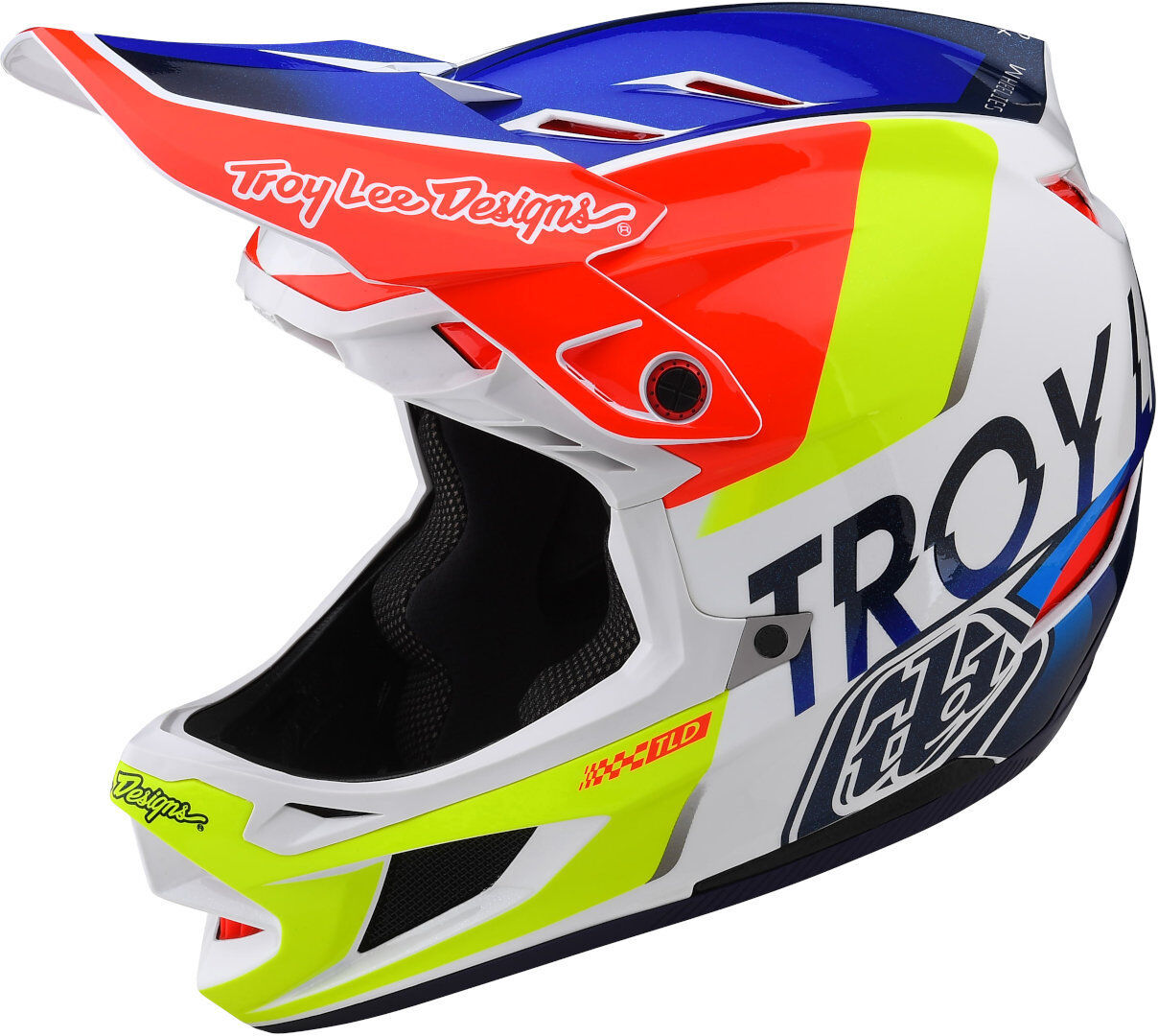 Photos - Bike Helmet TLD Lee Troy Lee Designs D4 Composite Qualifier Downhill Helmet Unisex White R 