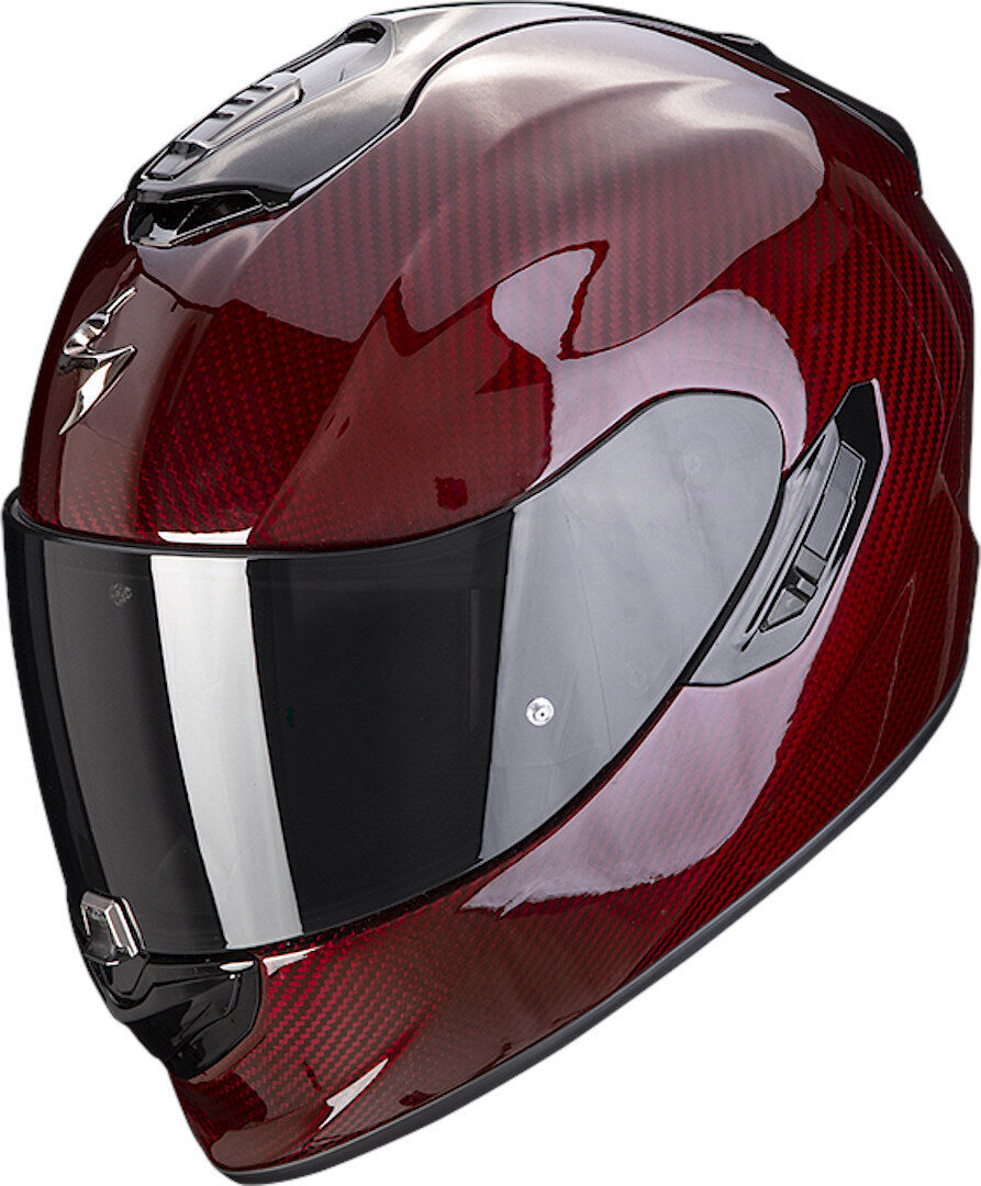 Photos - Motorcycle Helmet Scorpion Exo-1400 Evo Air Solid Carbon Helmet Unisex Red Size: S 114261010 