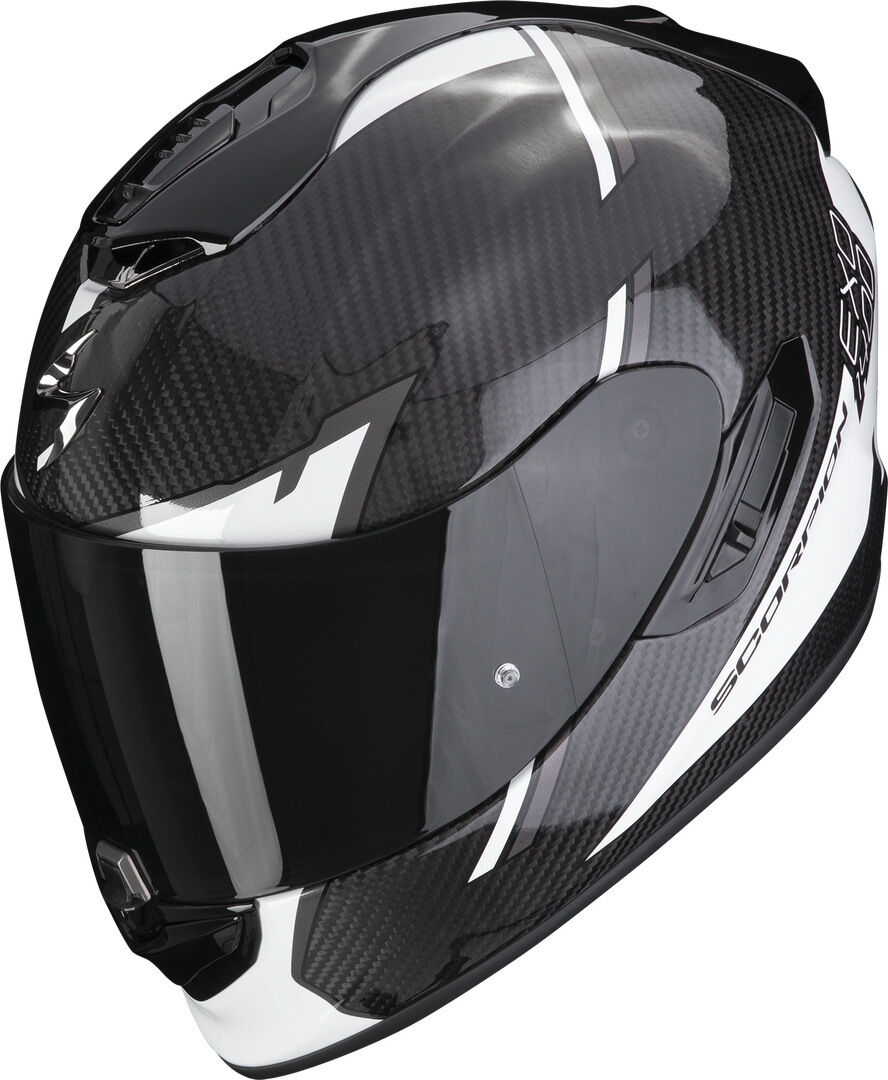 Photos - Motorcycle Helmet Scorpion Exo-1400 Evo Air Kendal Carbon Helmet Unisex Black White Size: Xs 