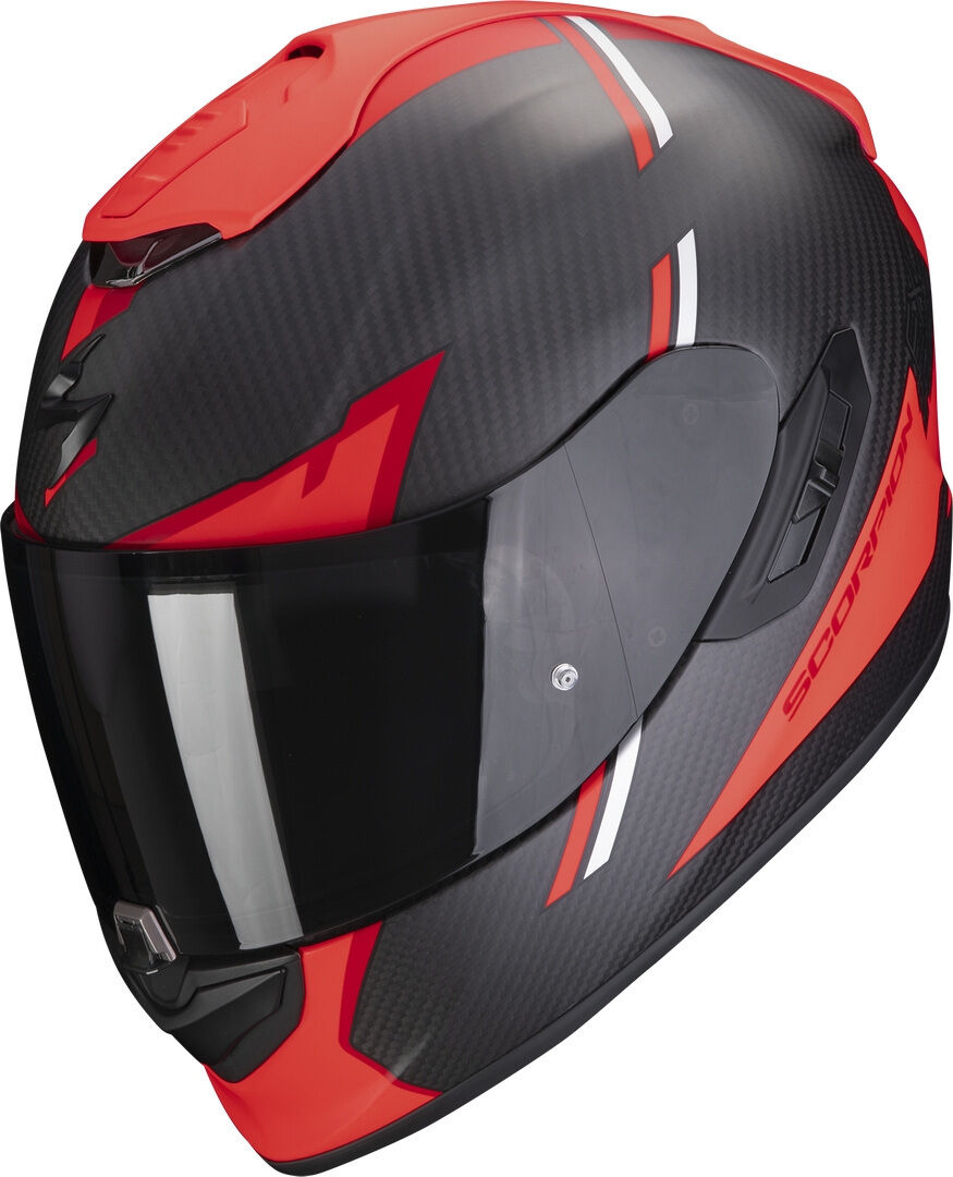 Photos - Motorcycle Helmet Scorpion Exo-1400 Evo Air Kendal Carbon Helmet Unisex Black Red Size: Xs 1 