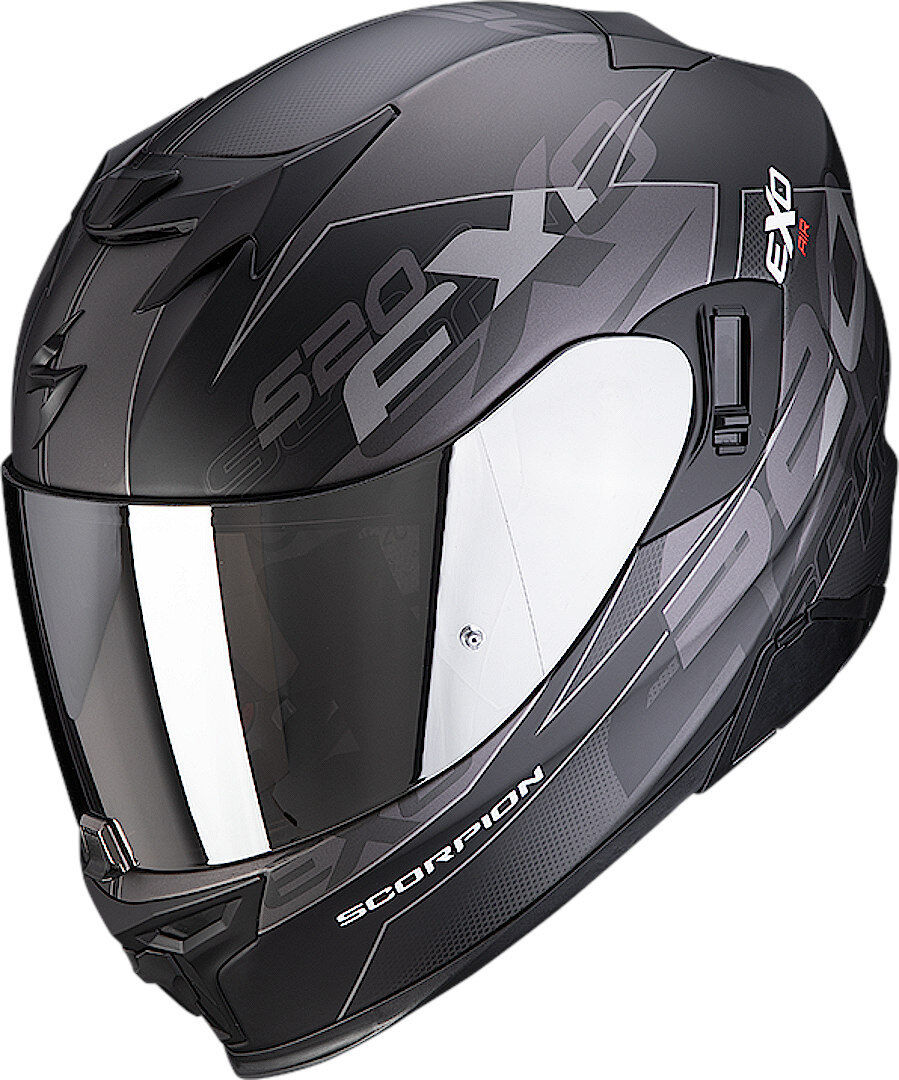 Photos - Motorcycle Helmet Scorpion Exo-520 Evo Air Cover Helmet Unisex Black Silver Size: M 17235515 