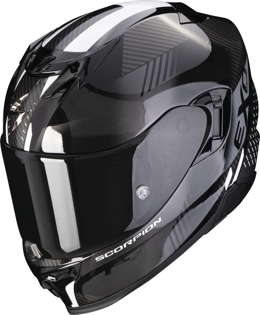 Photos - Motorcycle Helmet Scorpion Exo-520 Evo Air Laten Helmet Unisex Black White Size: Xl 17235855 