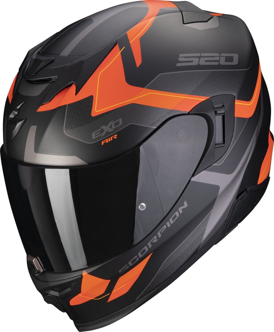 Photos - Motorcycle Helmet Scorpion Exo-520 Evo Air Elan Helmet Unisex Black Orange Size: Xs 17240916 