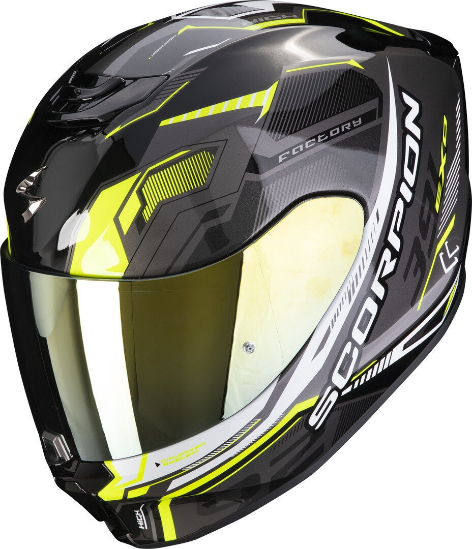 Photos - Motorcycle Helmet Scorpion Exo 391 Haut Helmet Unisex Black Yellow Size: M 13941620604 