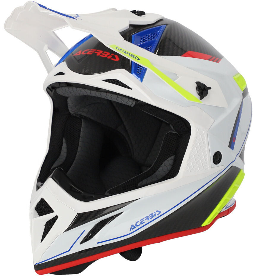 Photos - Motorcycle Helmet ACERBIS Steel Carbon  Motocross Helmet Unisex Black White Size: L 0025  2023